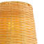 Wall Lamp Farini Vintage Brass Finish Incl Rattan Shade