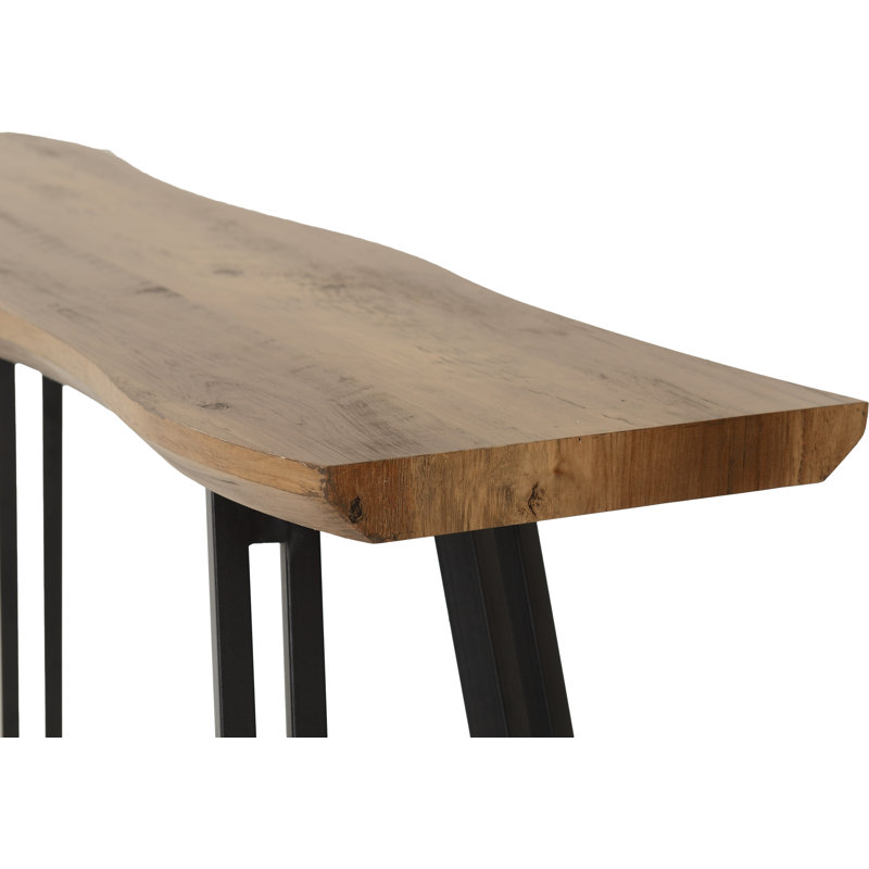 Alexsandra WAVE EDGE CONSOLE TABLE, Medium Oak