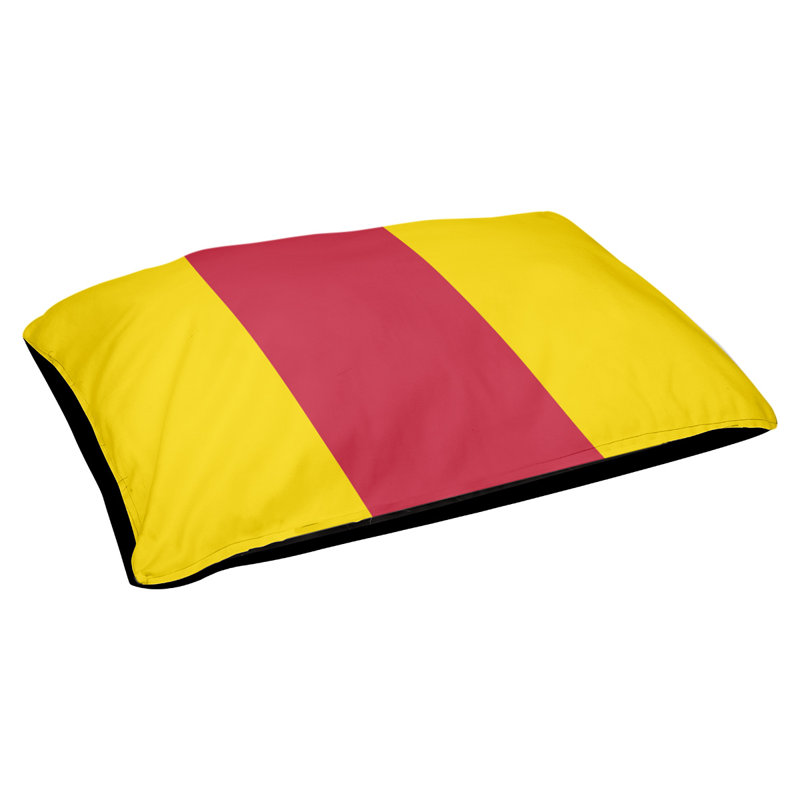 Coussin Atlanta, Moyen (l 28 po x P 18 po x H 9,5 po), Yellow/Red/Yellow