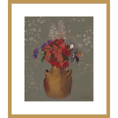 «Vase of Flowers» par Odilon Redon, impression giclée sur cadre