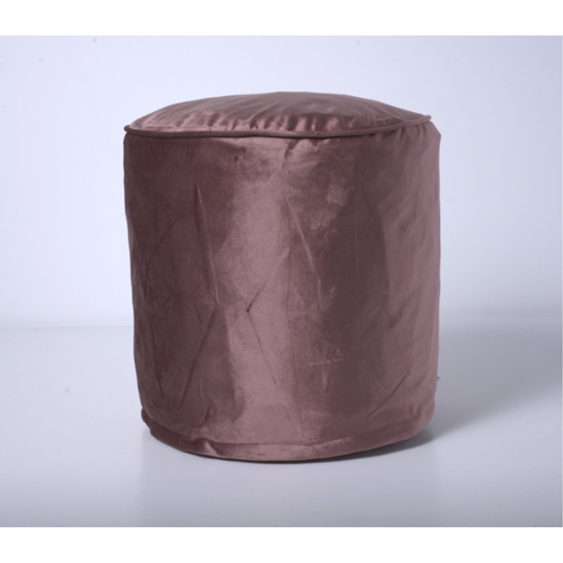 Shimon Cylinder Pouf,  Blush Pink