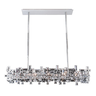 Vermeer 8 LT Chrome Linear Pendant Allegri