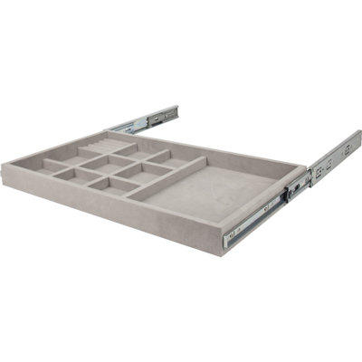 10 Compartment Felt  Jewelry Organizer with Ring Insert Drawer Kit