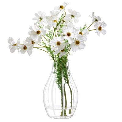 Judkins - White Vase - White, Clear