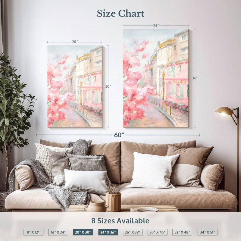 Aime Pastel Paris II, 36" H x 24" W