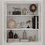 Bibliothèque de 62 po H x 35 po l avec portes en verre à motifs et tablette ouverte-200389750