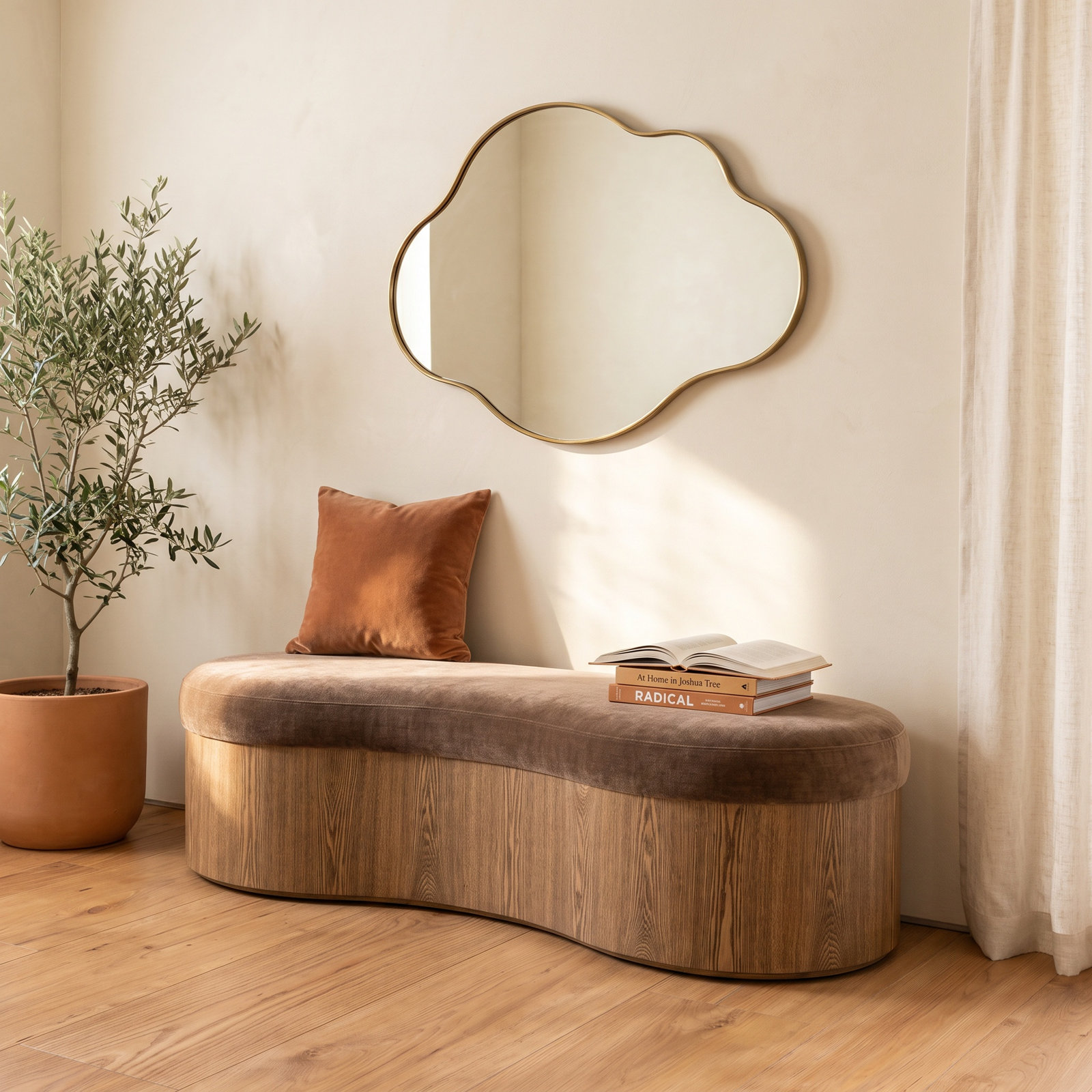 Elanie 73 " Bench, Brown