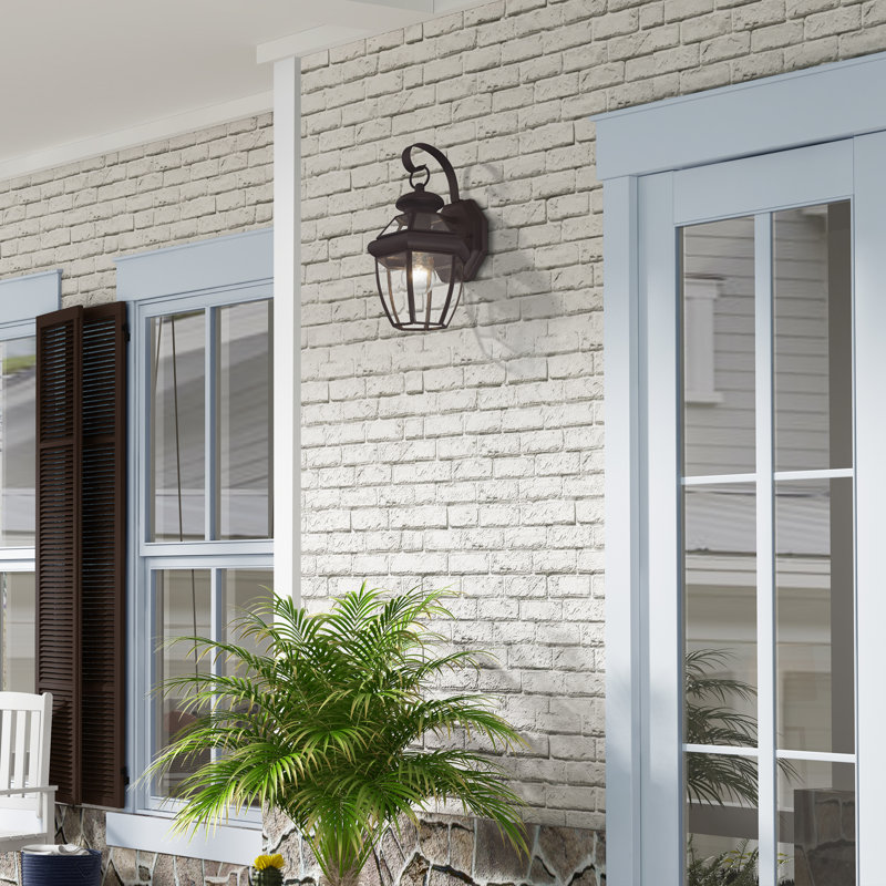 Applique murale en laiton massif Alexavier, Bronze