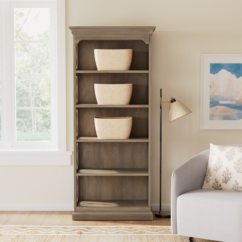 Abana Weathered Wood Fully Assembled Bookcase