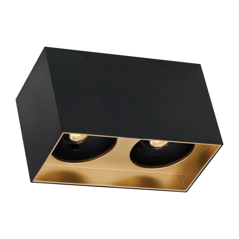 Exo 2 - Light LED Flush Mount, Matte Black/Matte Gold, 2700K