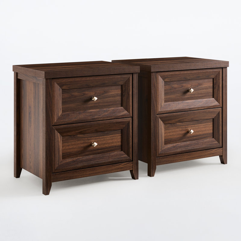 Cleckheat 23'' W Nightstand (Set Of 2), Mahogany Brown