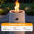 11" Round Concrete Propane Smokeless Fire Column-1625989967