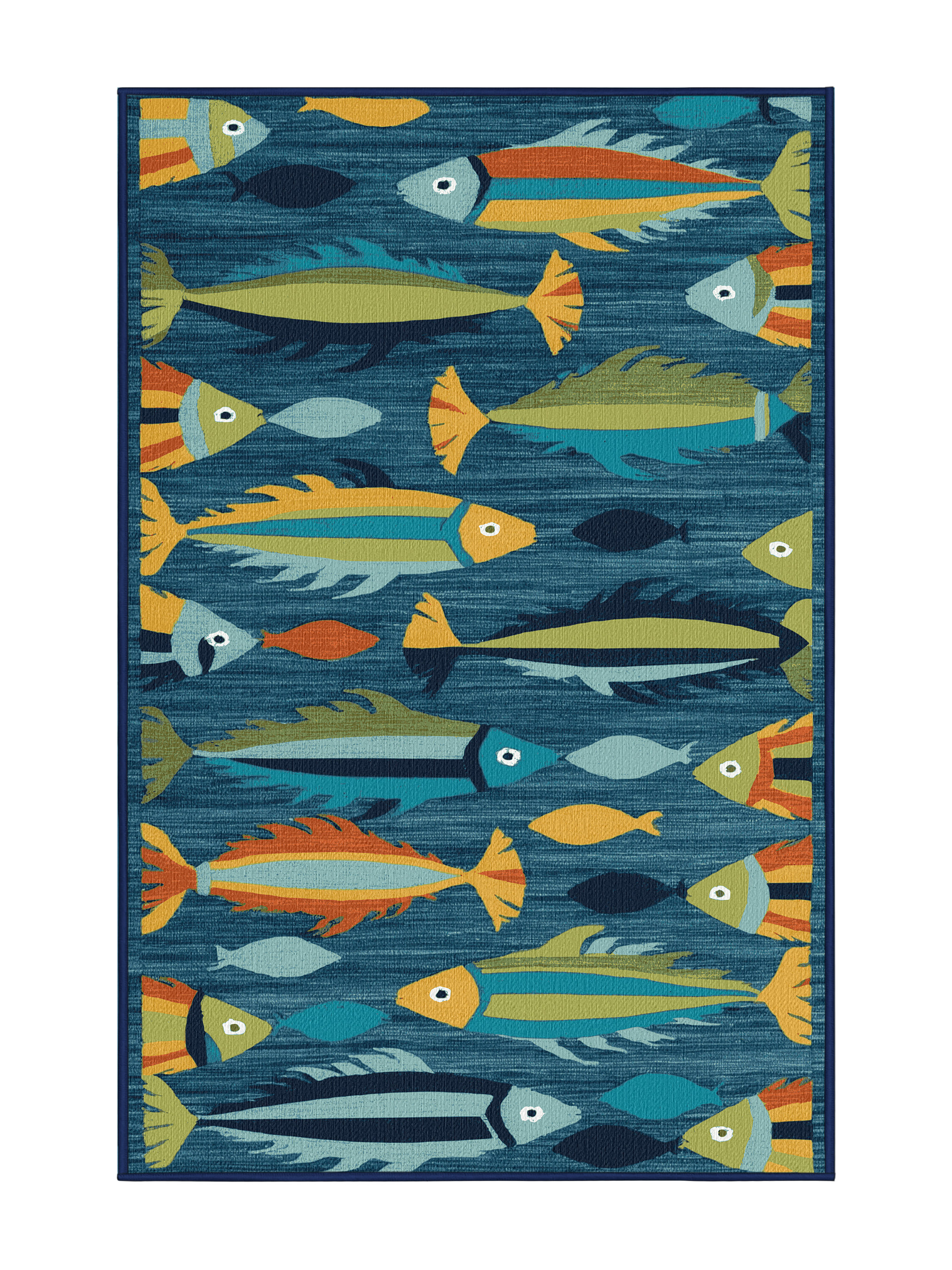 One Allium Way® Washable Contemporary Fish Hawaiian Area Rug | Wayfair