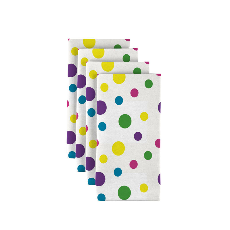 Polyester Polka Dots Square Napkin