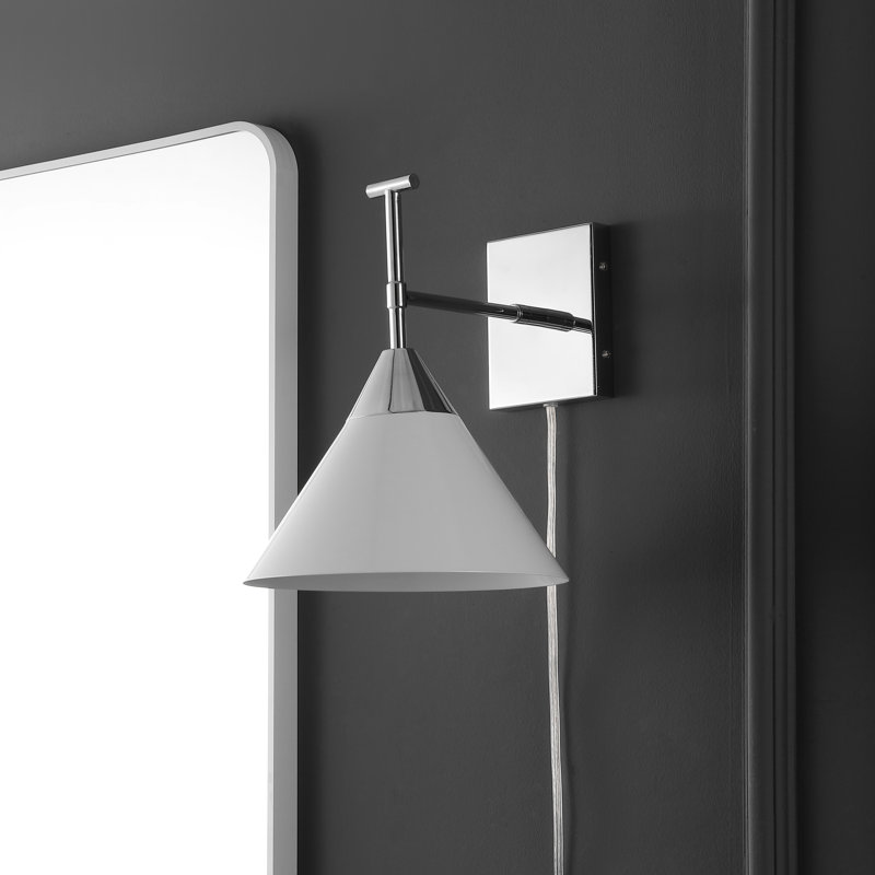 Cadyn Plug-in Armed Sconce, Chrome