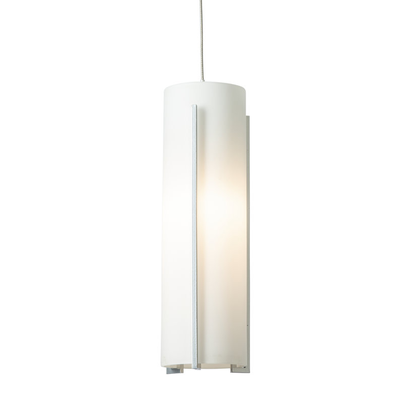 Exos 1 - Light Single Cylinder Pendant, Opal, Sterling