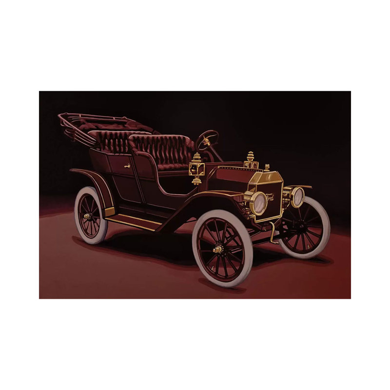 «Ford Model T Touring 1908» par Paul Meijering, reproduction d'art sur toile tendue, H 8 po x l 12 po x P 0,75 po