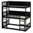 Triple Wood Bunk Bed, With Ladders, Guardrails Detachable Bunk Bed-322936121