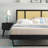 Kelsea Cane and Wood Platform Bed with Angular Legs-1082311697-1082311702