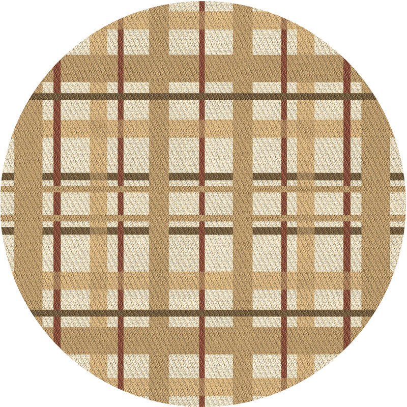 Plaid Indoor Rug, Round 3'