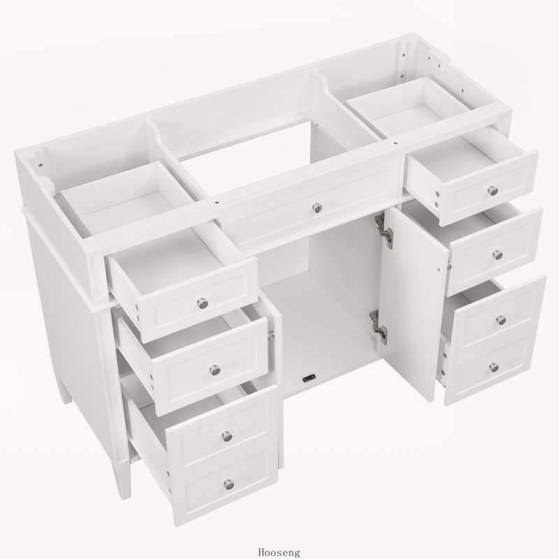 Single Bathroom Vanity with Top, Blanc
