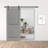 36 In. X 80 In. Light Grey Painted Finished Composite MDF 2 Panel Interior Sliding Barn Door With Hardware Kit-55594928-55594927