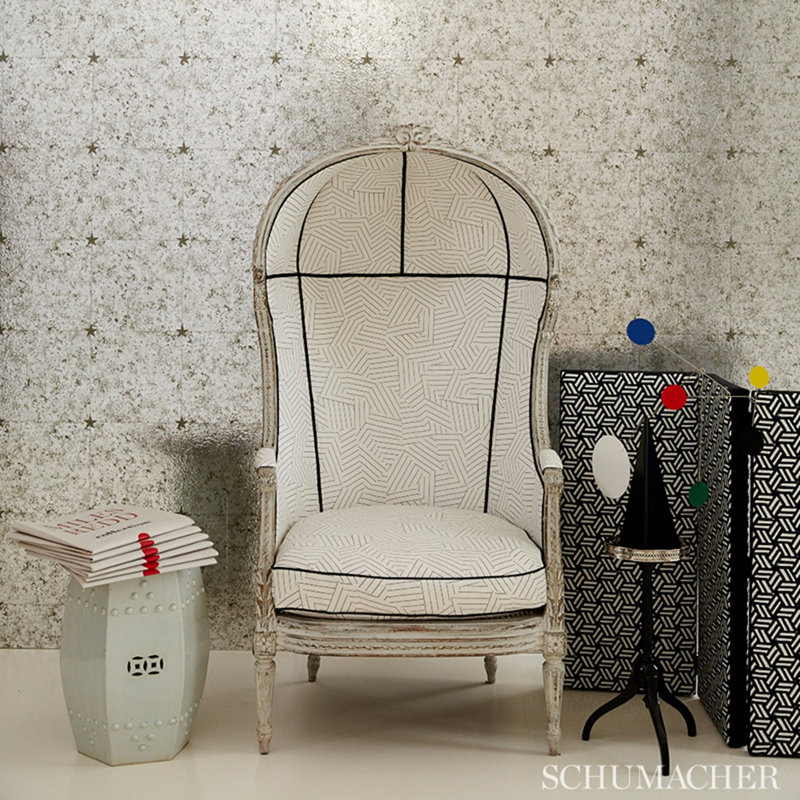 Schumacher x Miles Redd Deconstructed Stripe Fabric, Greige