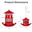 Rithish Metal Hanging Hopper Bird Feeder