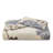Marina Decoration Home Bedding Ensemble Cooling Bedsheet Soft Deep Pocket 4 Piece Rayon from Bamboo Printed Fitted Sheet Duvet Cover Set with Corner Tie, Blue Chrysanthemum Floral Pattern Queen Size-763854020