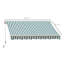 Dakota Fields 395cm W x 300cm D Polyester Green/White Cover Retractable Patio Awning