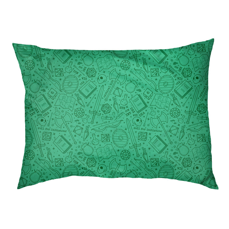 Coussin Byrge, Vert, Très grand (l 52 po x P 42 po x H 17 po)