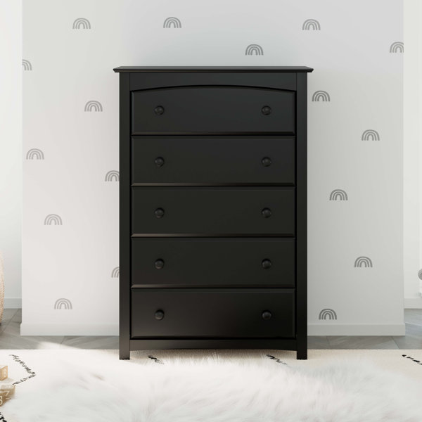 WAMPAT 27 Small Dresser for Bedroom with 5 Drawers, Tall Kids Dresser