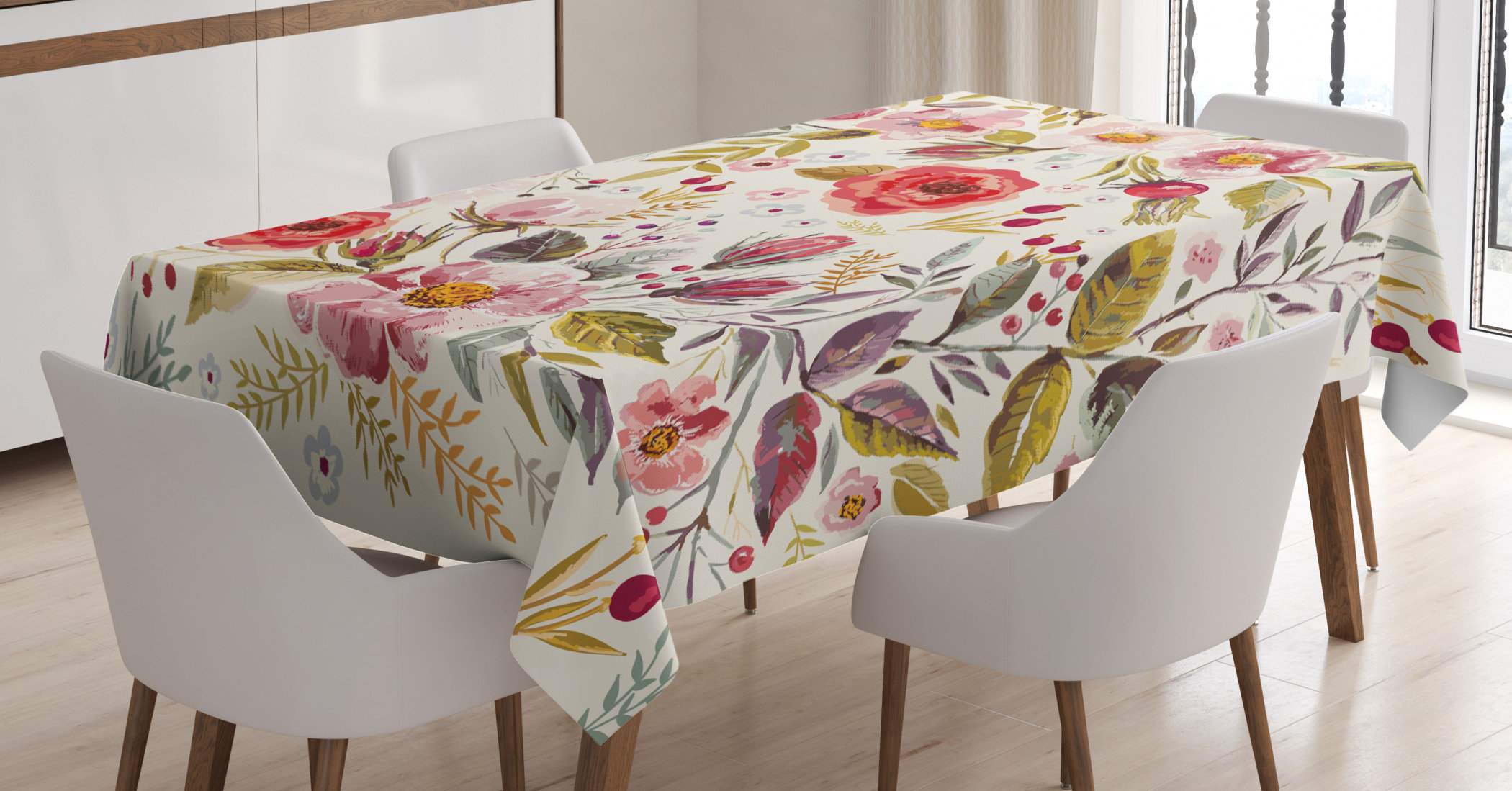 Bless international Rectangle Floral Polyester Tablecloth | Wayfair
