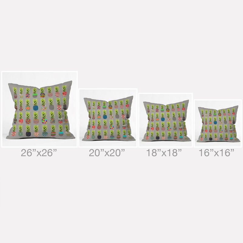 Pineapple Party Throw Pillow, 20" x 20"