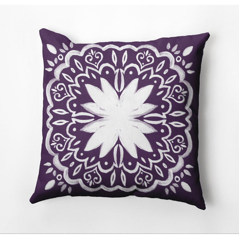 Coussin Cuban Flare, Mauve, 16 po x 16 po