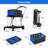 Shopping Cart, Foldable Grocery Cart with Wheels and Removable Storage Crate, Multi Use Mobile Storage Cart Portable Rolling Cart for Home, Groceries, Supermarket