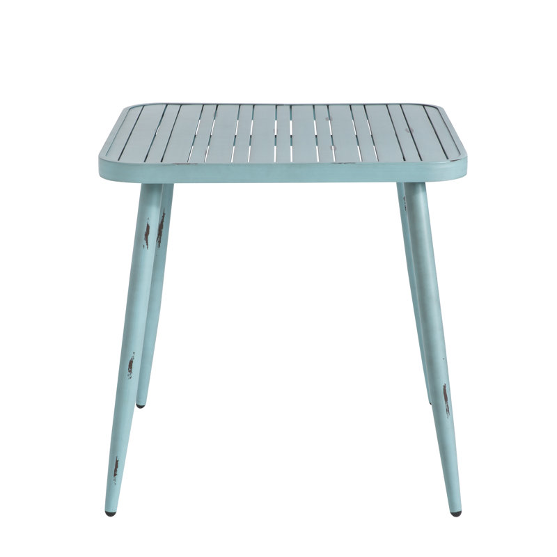 Delorme Square Outdoor Dining Table - 75 cm W 75 cm D, Blue