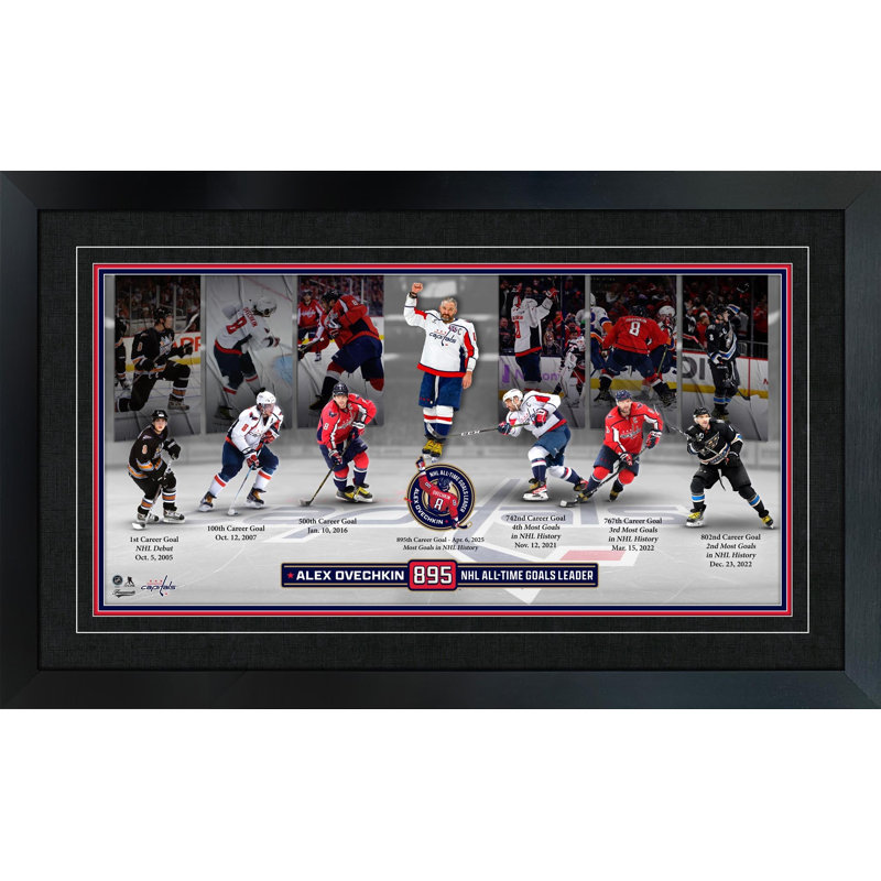 Alexander Ovechkin, impression encadrée 16 x 28, 895 buts, Capitals de Washington