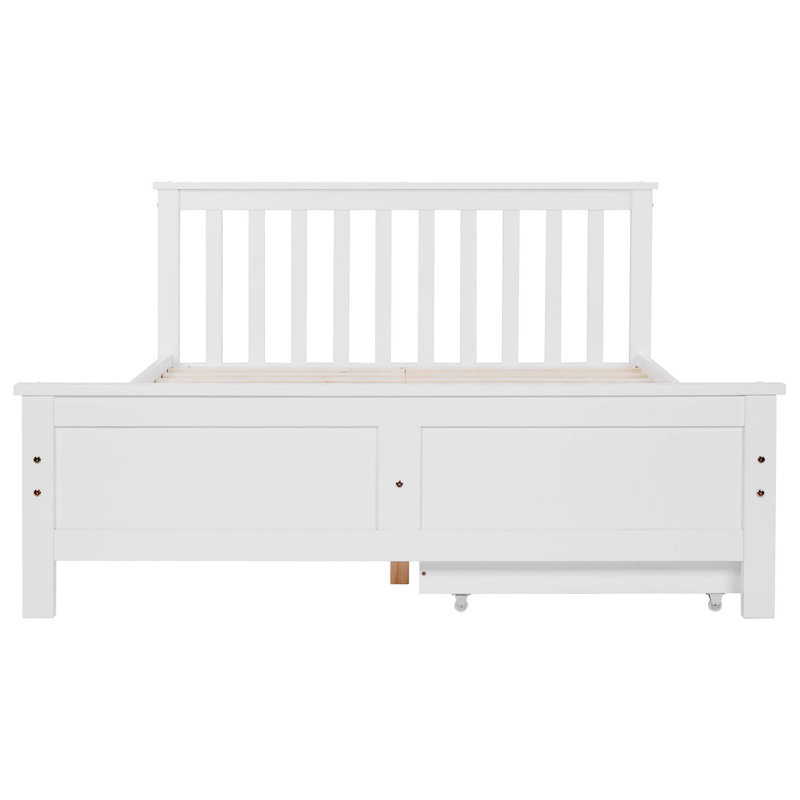 Peaks Solid Wood Storage Bed, Double (4'6)