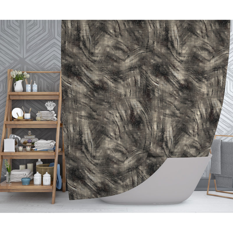 Abstract Shower Curtain, 70" H x 71" W