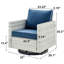 Chaises de patio pivotantes avec coussins Ingvald-1776065136