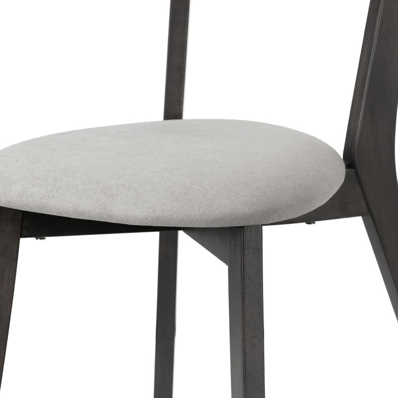 Chaise d'appoint Babin, Structure noire avec siège gris clair