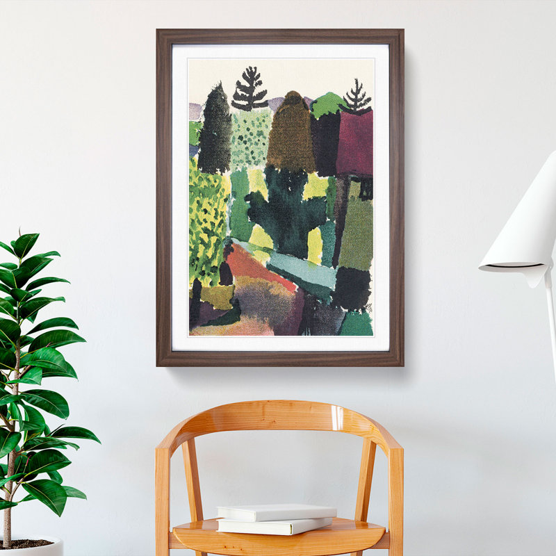 Park by Paul Klee - Wall Art, Walnut Framed, 36cm H x 27cm W x 2cm D