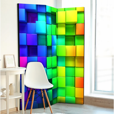 Solid Wood Folding Room Divider