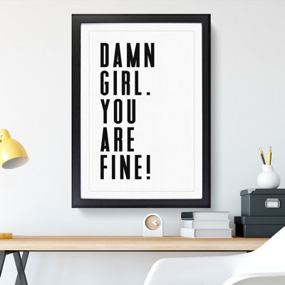 You Are Fine - Picture Frame Typography