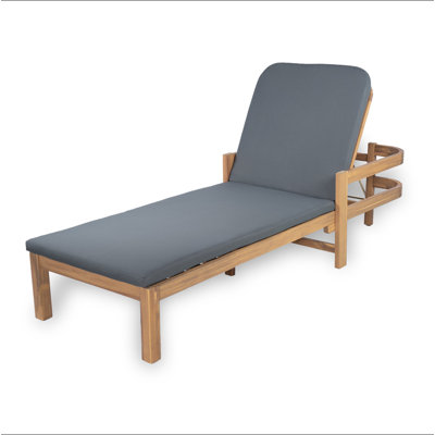 Chaise longue d'extérieur en acacia