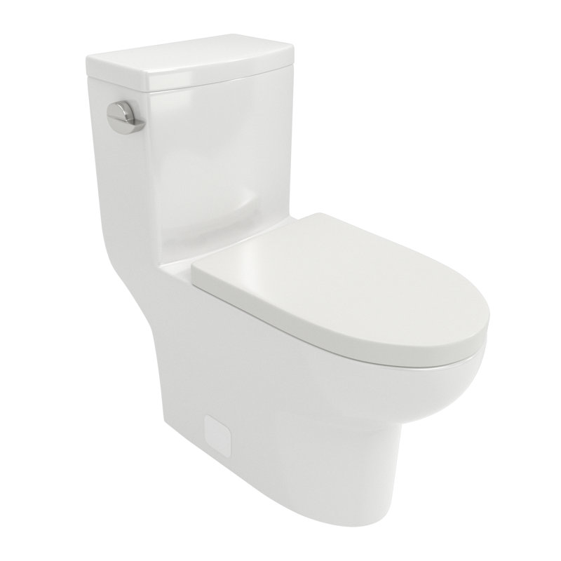 Toilettes allongées à attache étroite (siège inclus)
