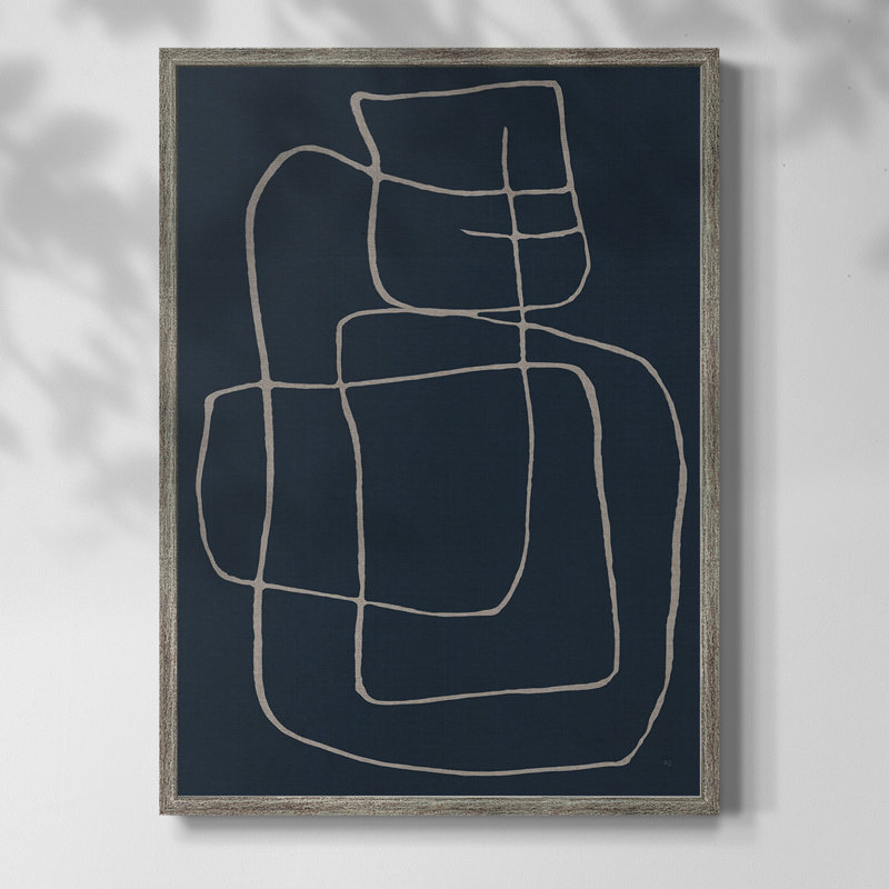 Shapes and Night Sky II, reproduction encadrée - bois massif, H 30 po x l 24 po