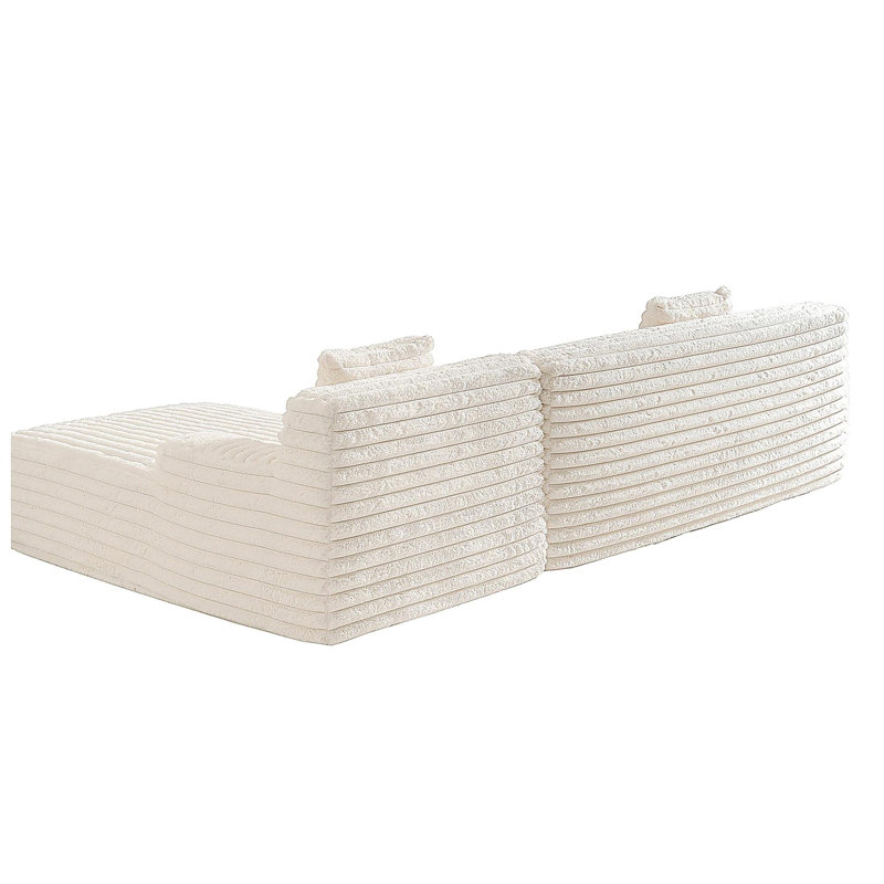 Ensemble de canapé de 110 po Cloud, avec canapé de salon gratuit, beige, Beige