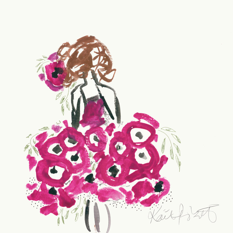 «Georgia Rose» par Kait Roberts - impression, H 20 po x l 20 po, Toile tendue